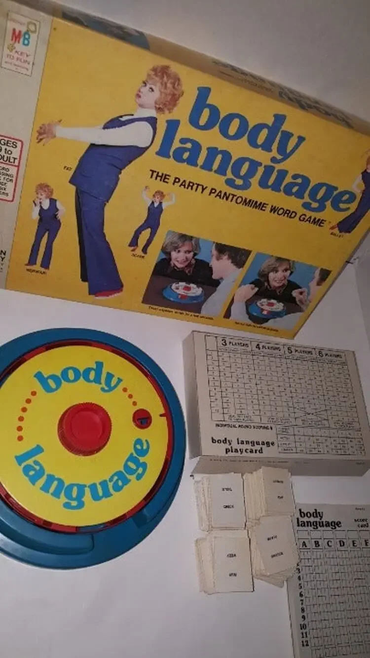 Vintage 1975 MB Body Language Board Game Lucille Ball Party Pantomime Word Game